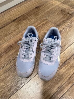 Reebok Women's Lavender and Light Gray Sneakers with Cream Accent